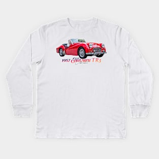 1957 Triumph TR3 Cabriolet Kids Long Sleeve T-Shirt